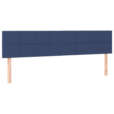 sengegavle 160x5x78/88 cm stof blå