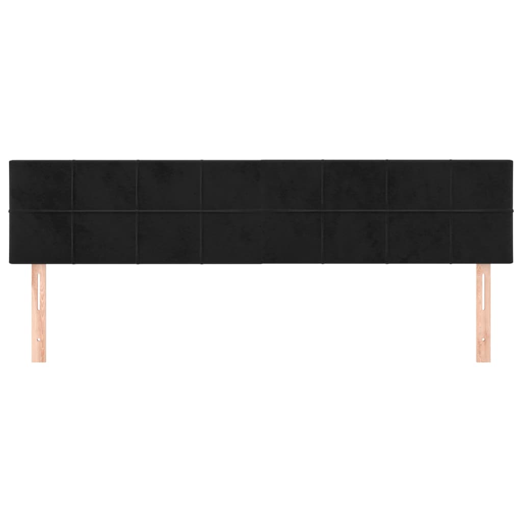 sengegavle 160x5x78/88 cm fløjl sort