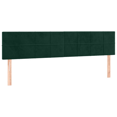 sengegavle 160x5x78/88 cm fløjl mørkegrøn