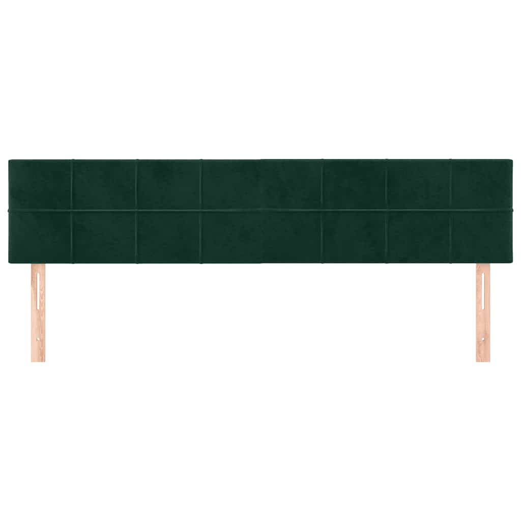 sengegavle 160x5x78/88 cm fløjl mørkegrøn