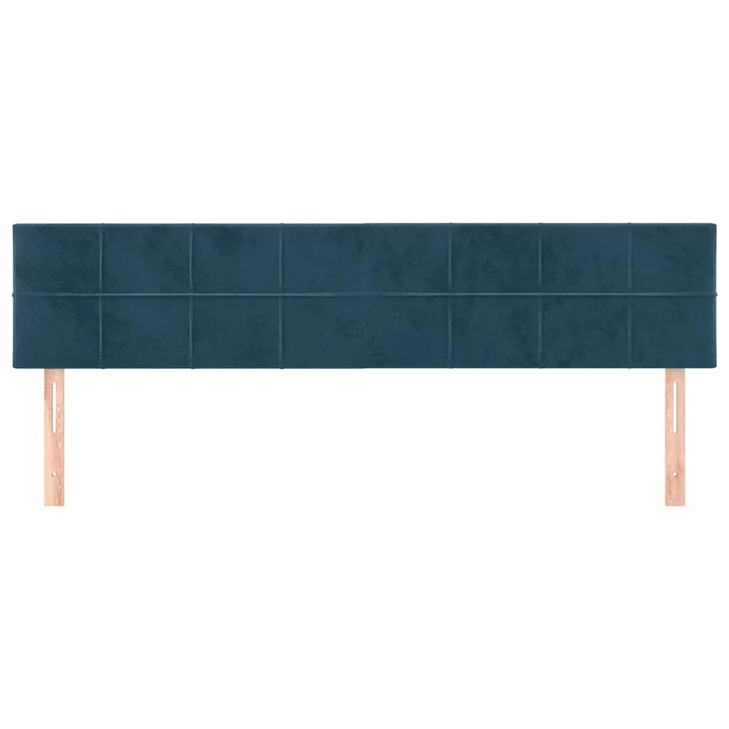sengegavle 160x5x78/88 cm fløjl mørkeblå