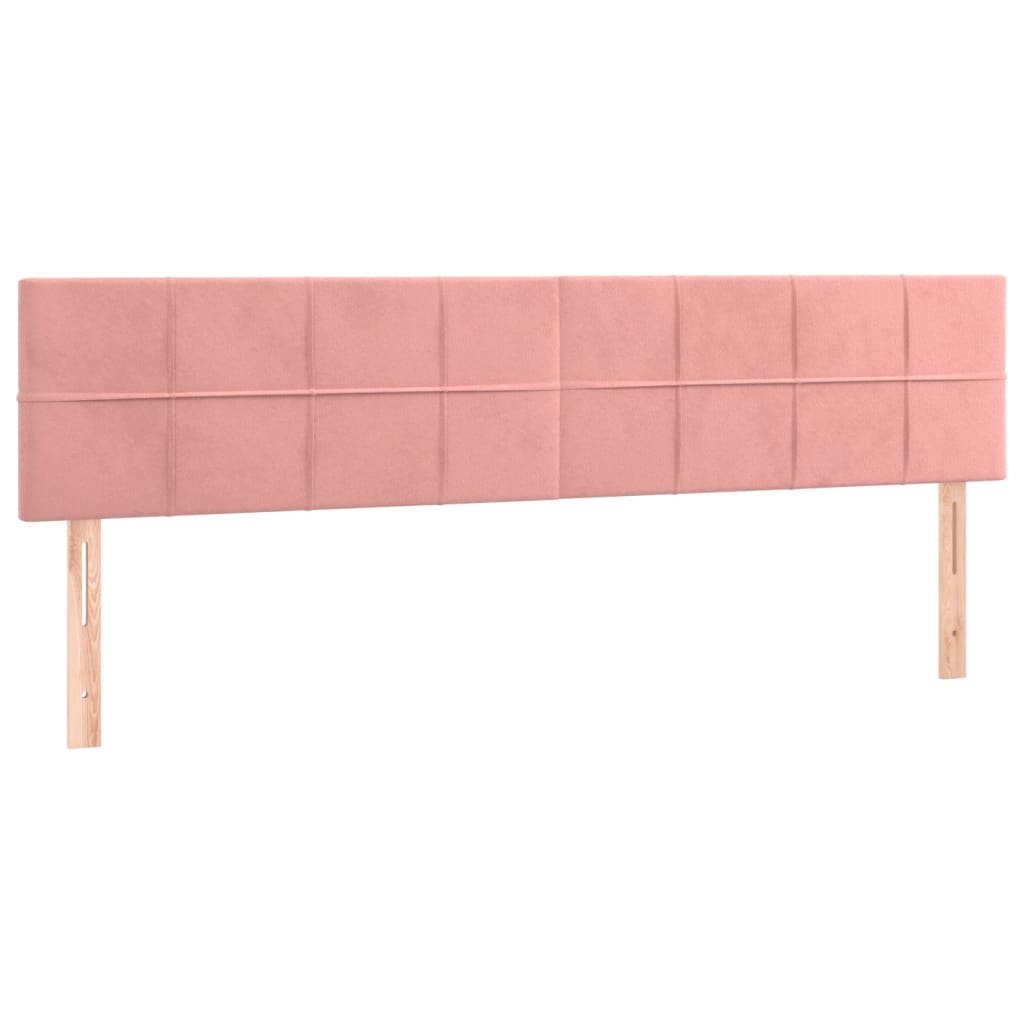 sengegavle 160x5x78/88 cm fløjl lyserød