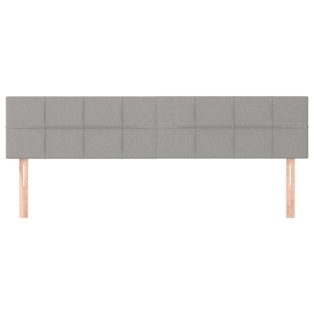 sengegavle 180x5x78/88 cm stof lysegrå