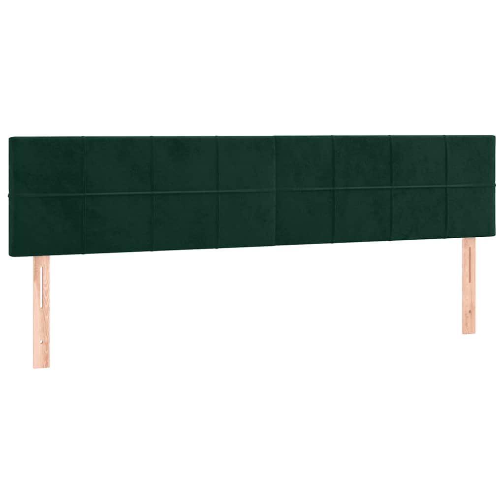 sengegavle 180x5x78/88 cm fløjl mørkegrøn