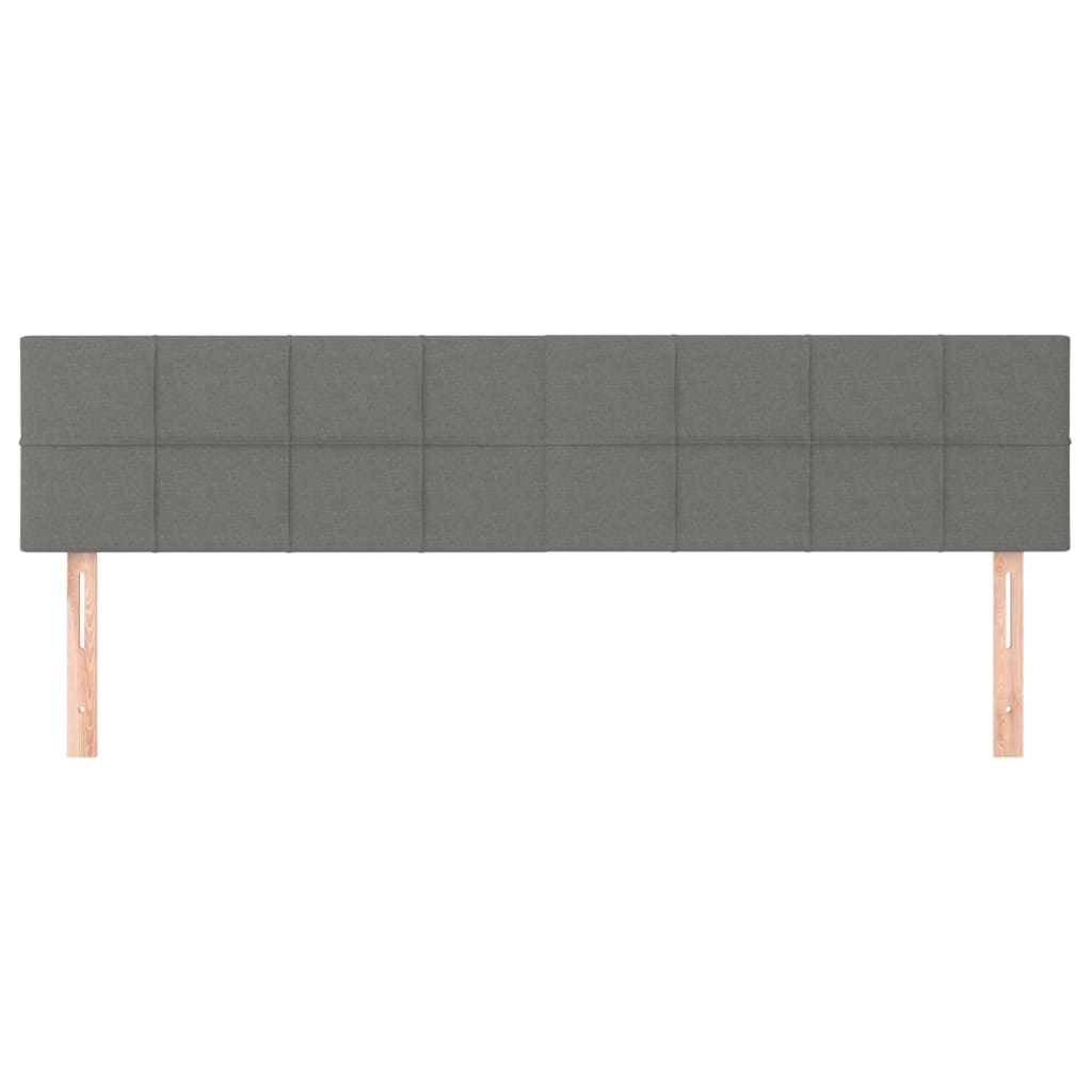 sengegavle 200x5x78/88 cm stof mørkegrå