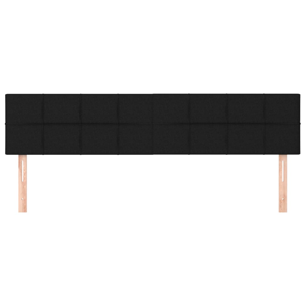 sengegavle 200x5x78/88 cm stof sort