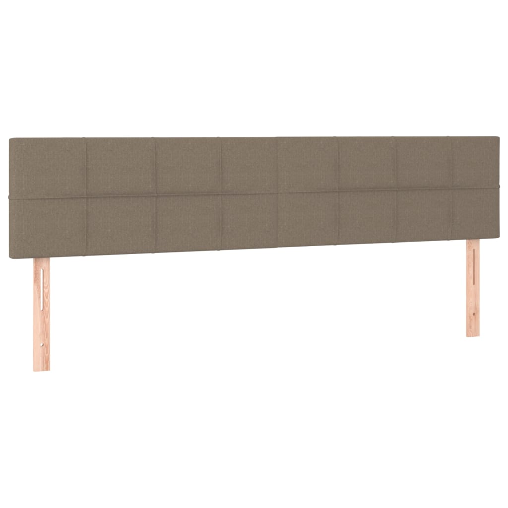 sengegavle 200x5x78/88 cm stof gråbrun