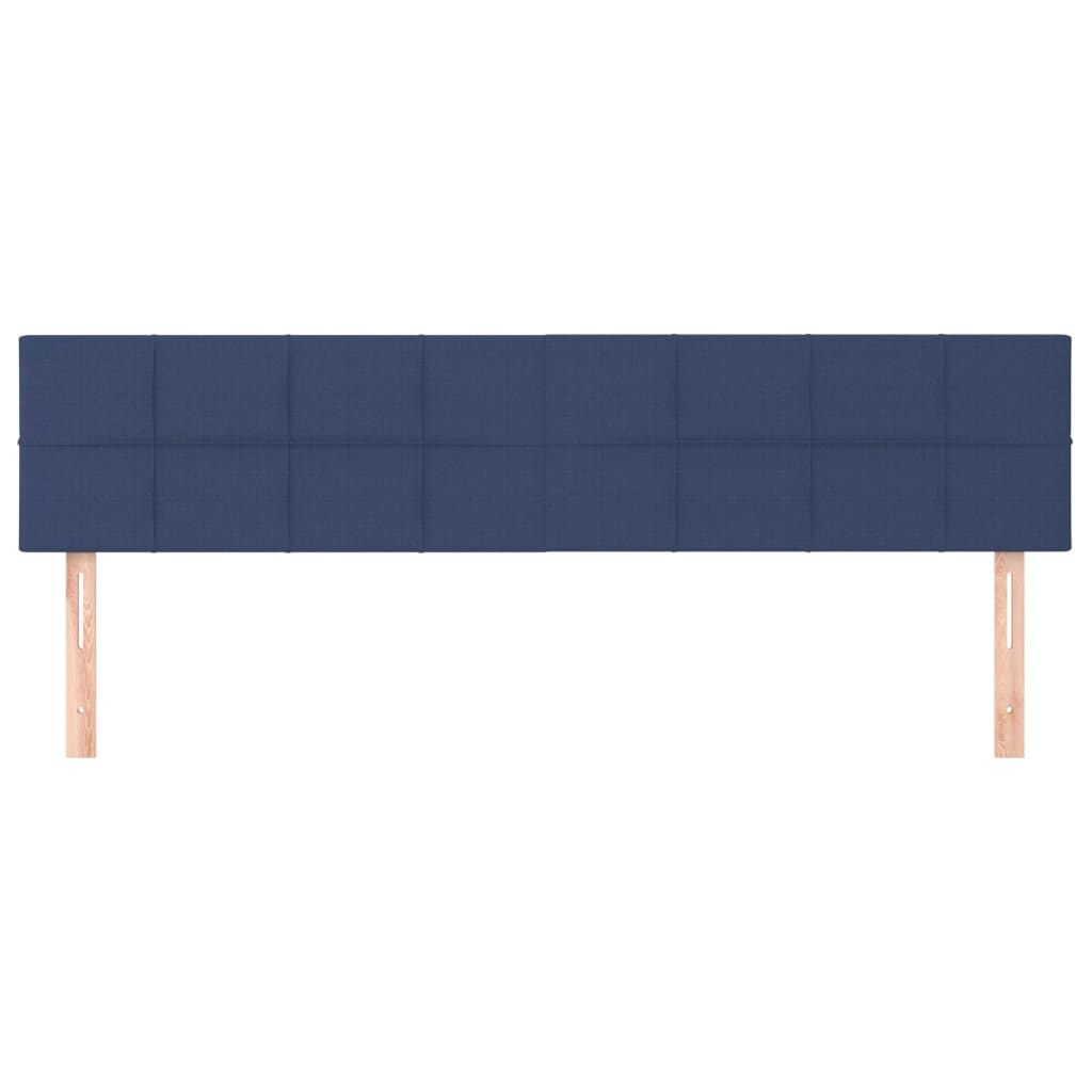 sengegavle 200x5x78/88 cm stof blå