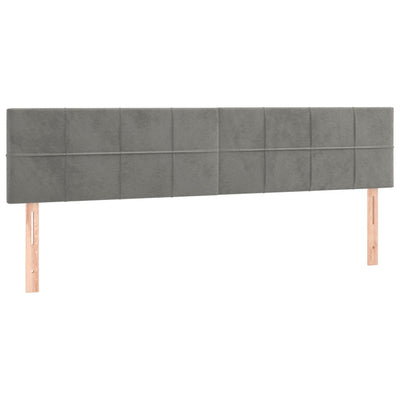 sengegavle 200x5x78/88 cm fløjl lysegrå
