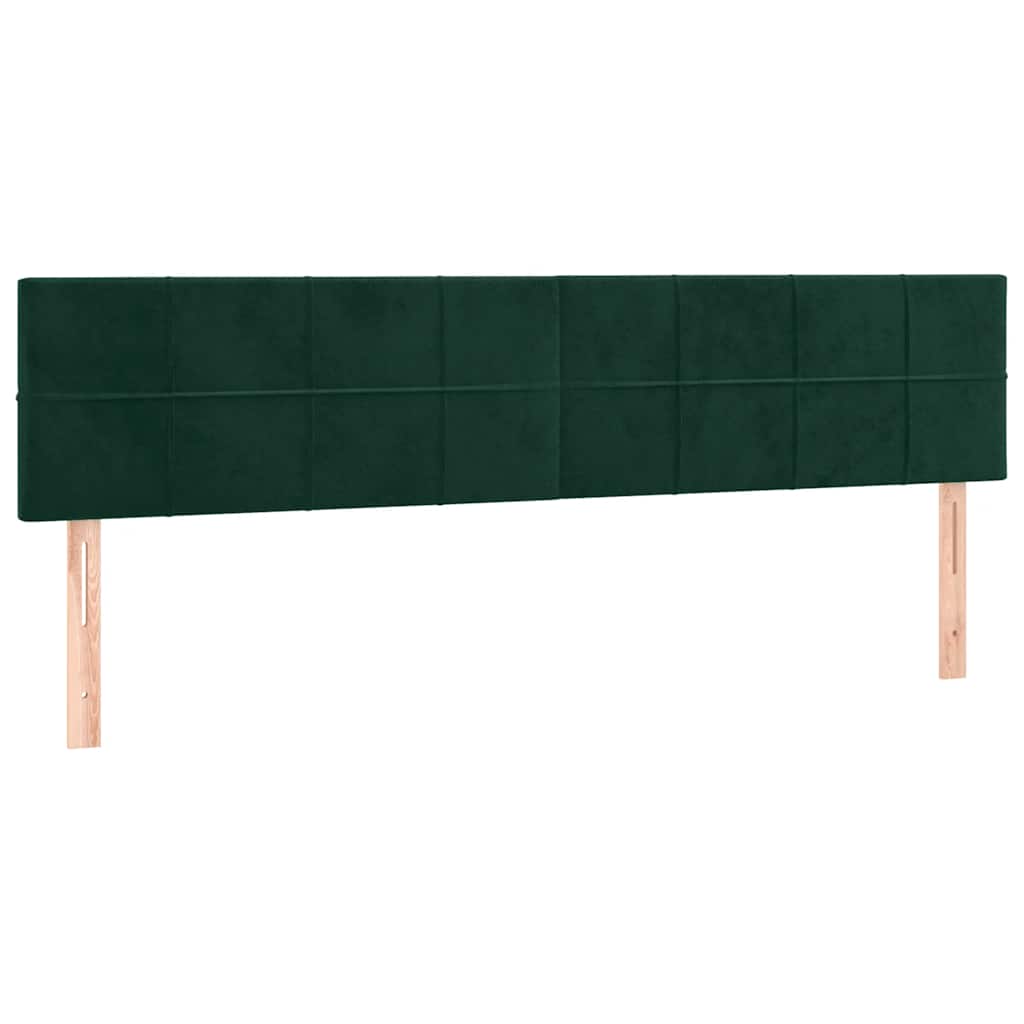 sengegavle 200x5x78/88 cm fløjl mørkegrøn