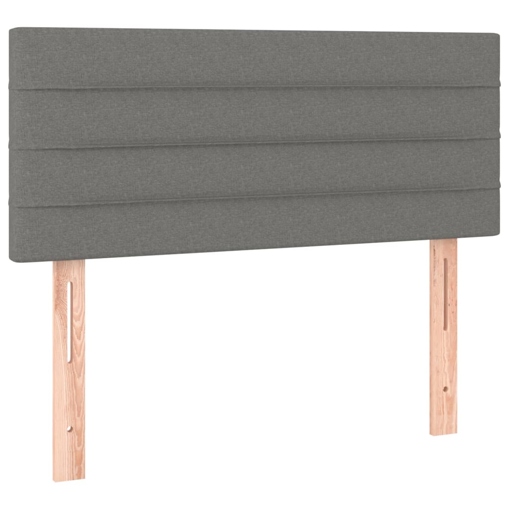 sengegavl 80x5x78/88 cm stof mørkegrå