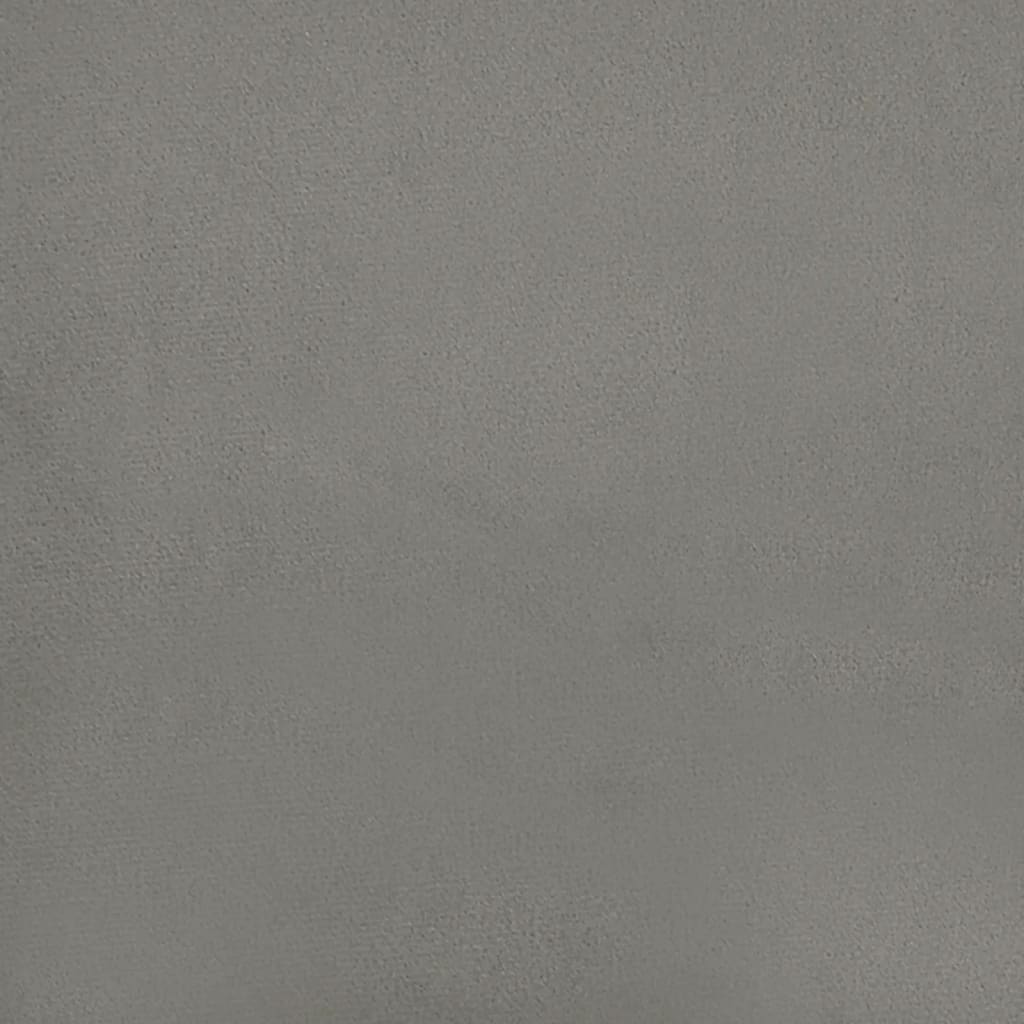 sengegavl 80x5x78/88 cm fløjl lysegrå