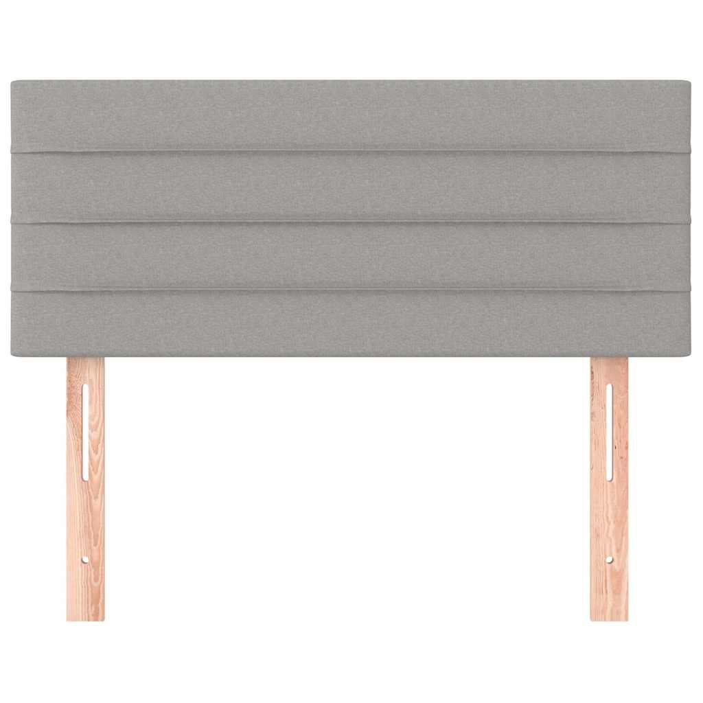 sengegavl 90x5x78/88 cm stof lysegrå