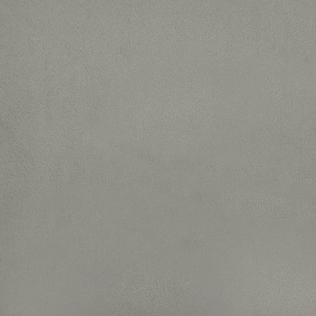 sengegavl 90x5x78/88 cm fløjl lysegrå