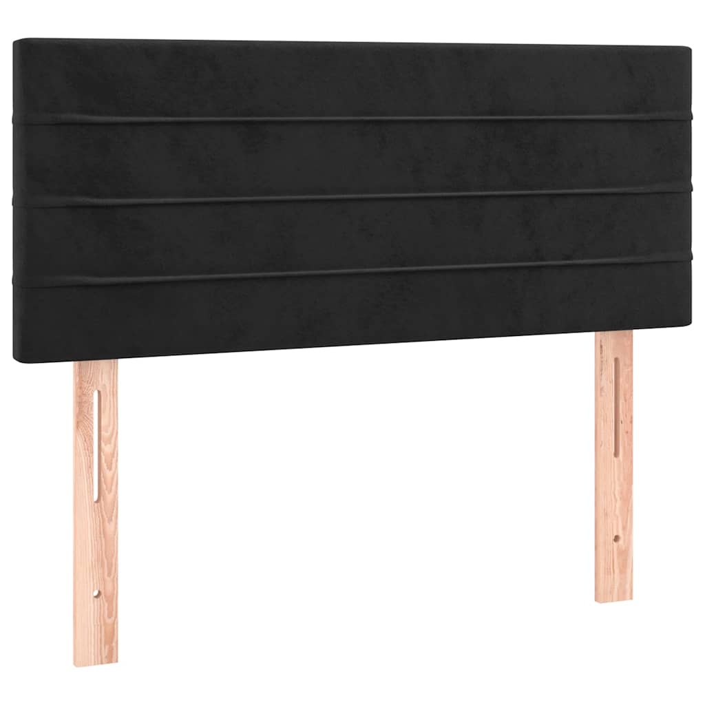 sengegavl 90x5x78/88 cm fløjl sort