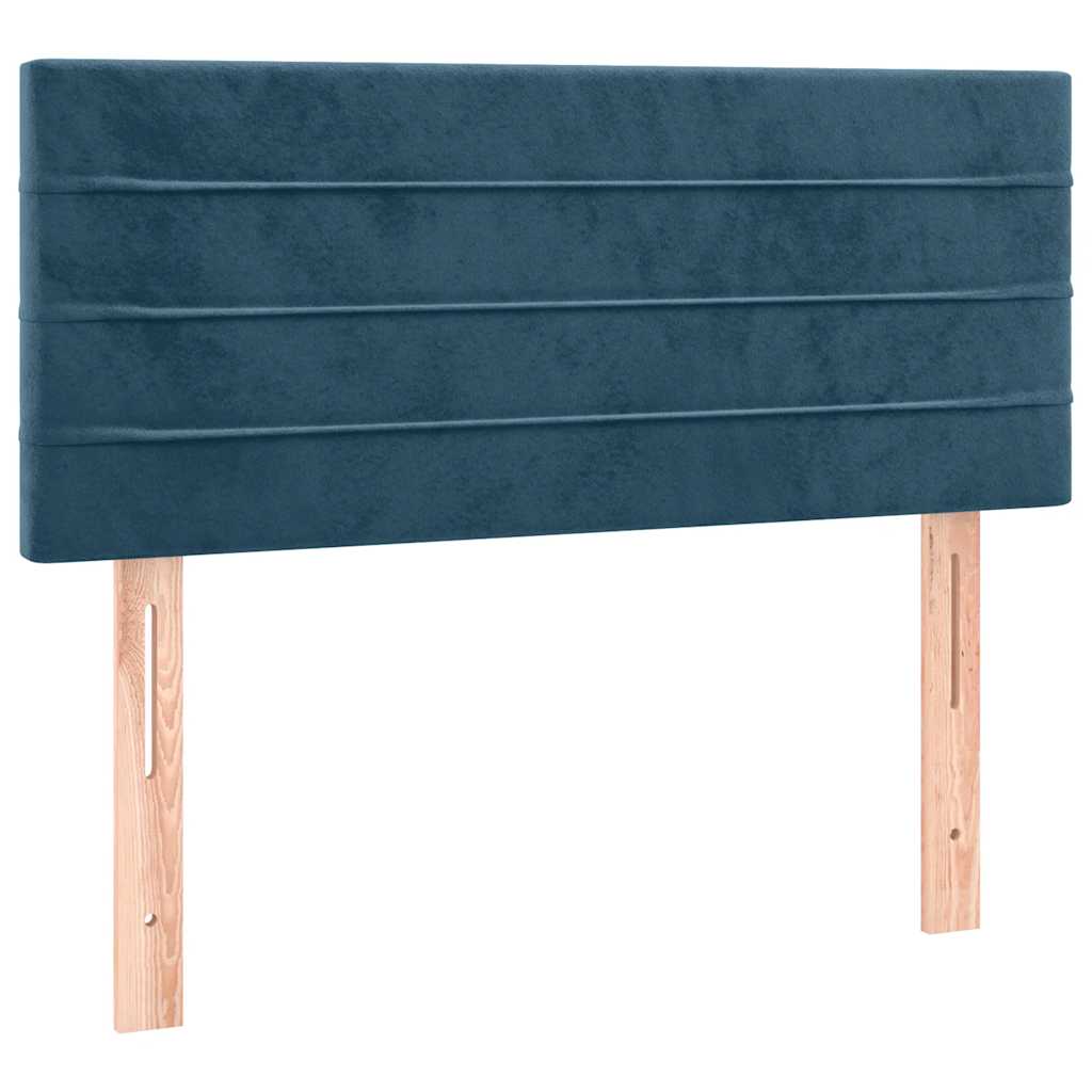 sengegavl 90x5x78/88 cm fløjl mørkeblå