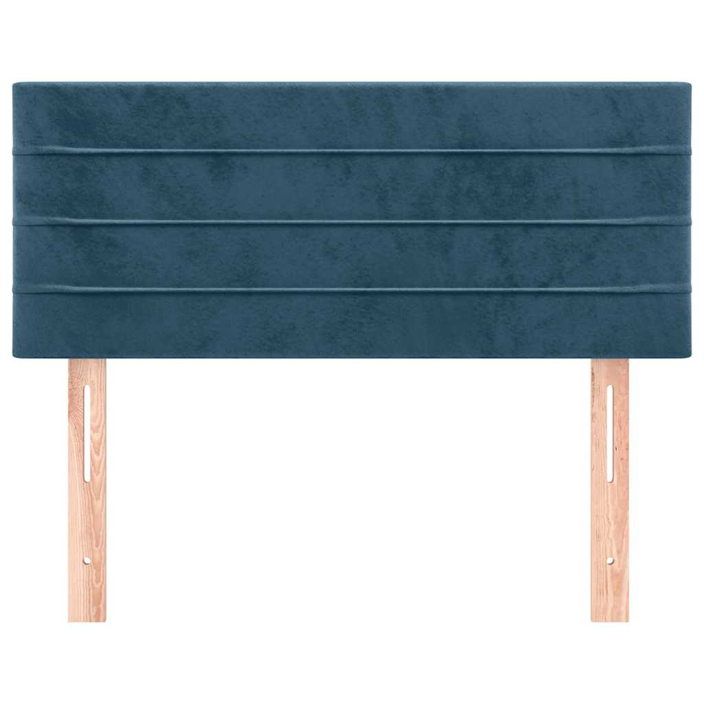 sengegavl 90x5x78/88 cm fløjl mørkeblå