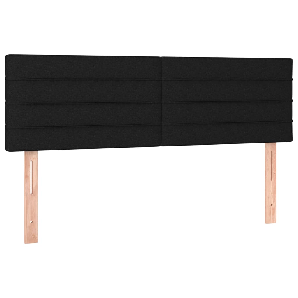 sengegavle 144x5x78/88 cm stof sort