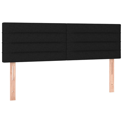 sengegavle 144x5x78/88 cm stof sort