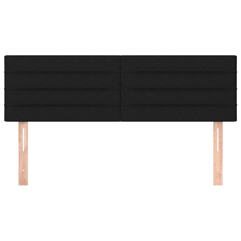 sengegavle 144x5x78/88 cm stof sort