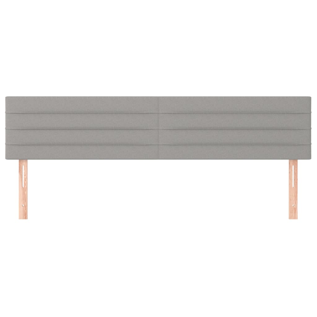 sengegavle 160x5x78/88 cm stof lysegrå