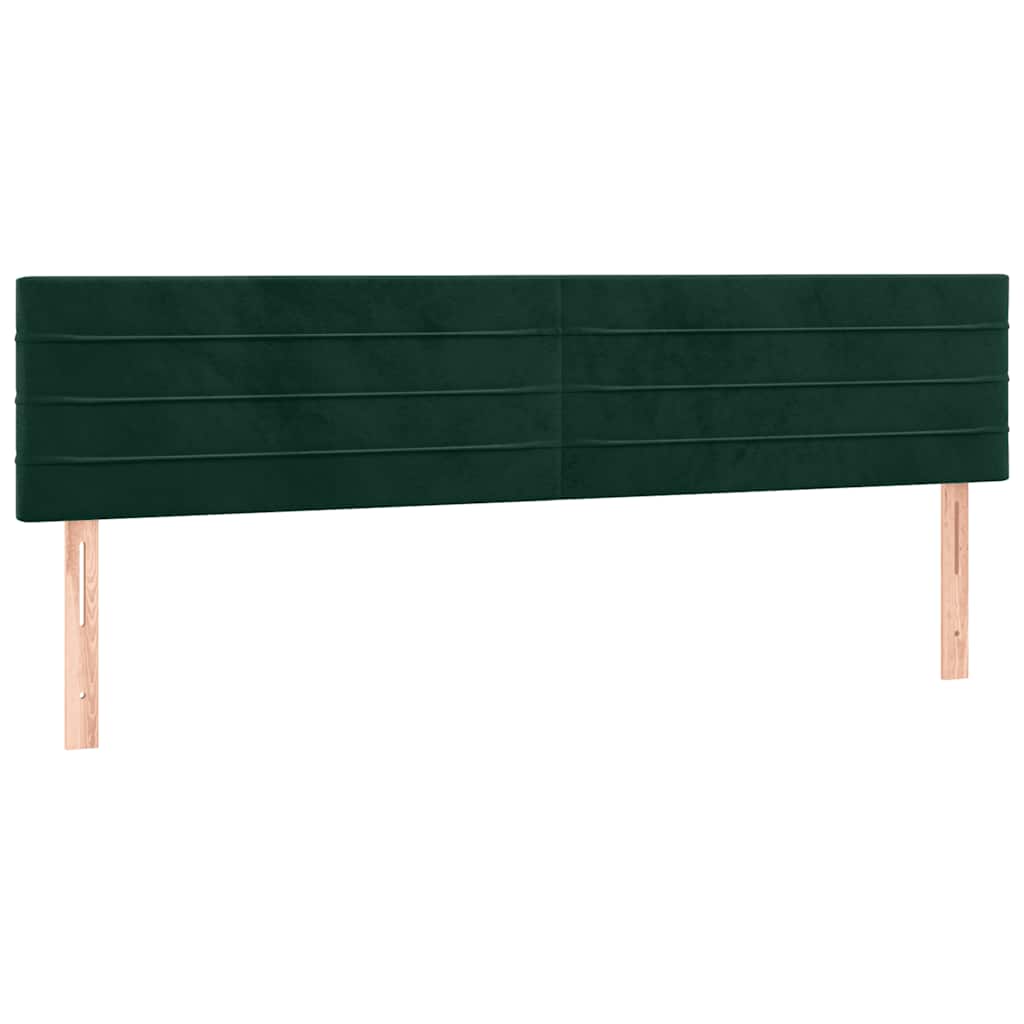 sengegavle 160x5x78/88 cm fløjl mørkegrøn