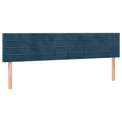 sengegavle 160x5x78/88 cm fløjl mørkeblå