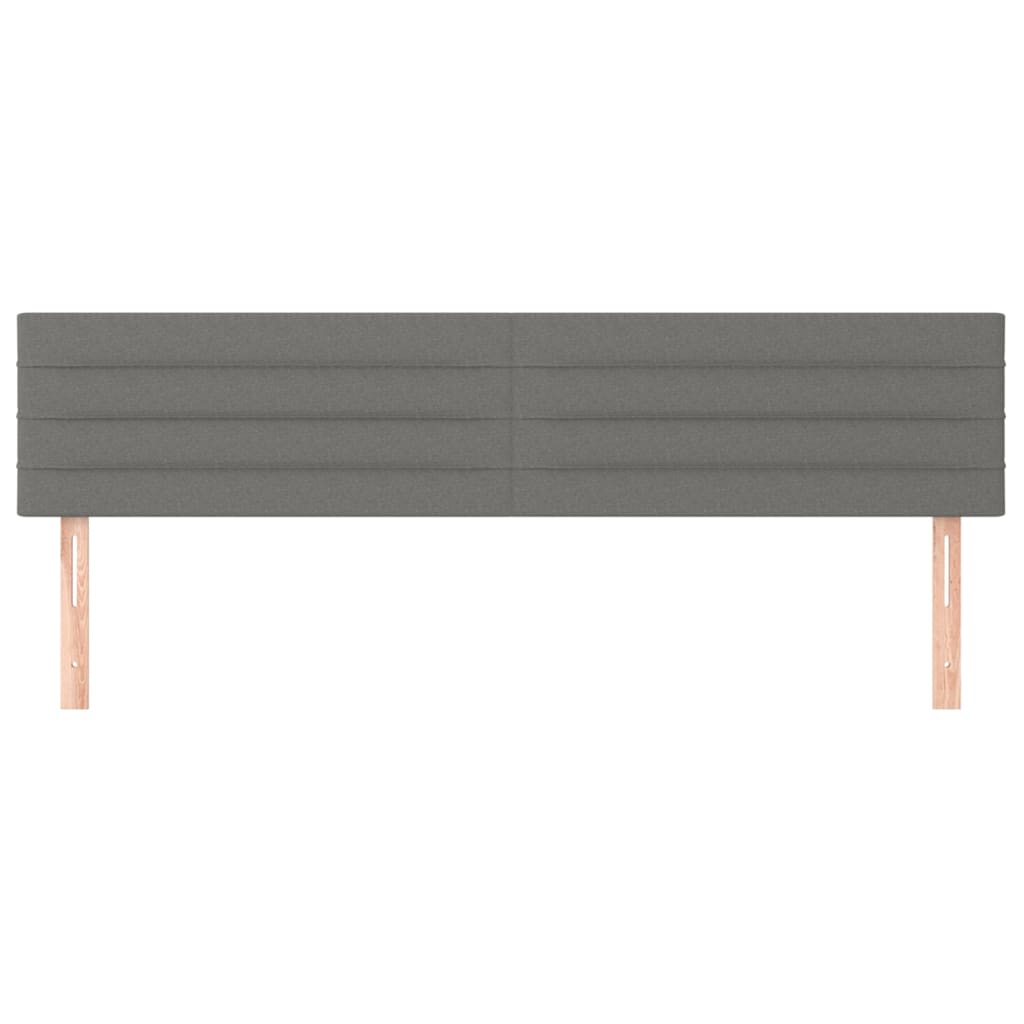 sengegavle 180x5x78/88 cm stof mørkegrå