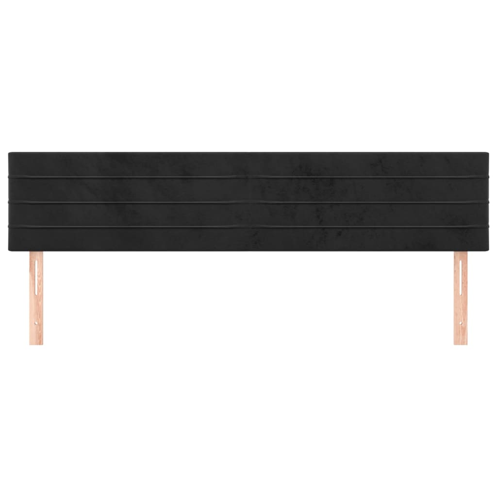 sengegavle 180x5x78/88 cm fløjl sort