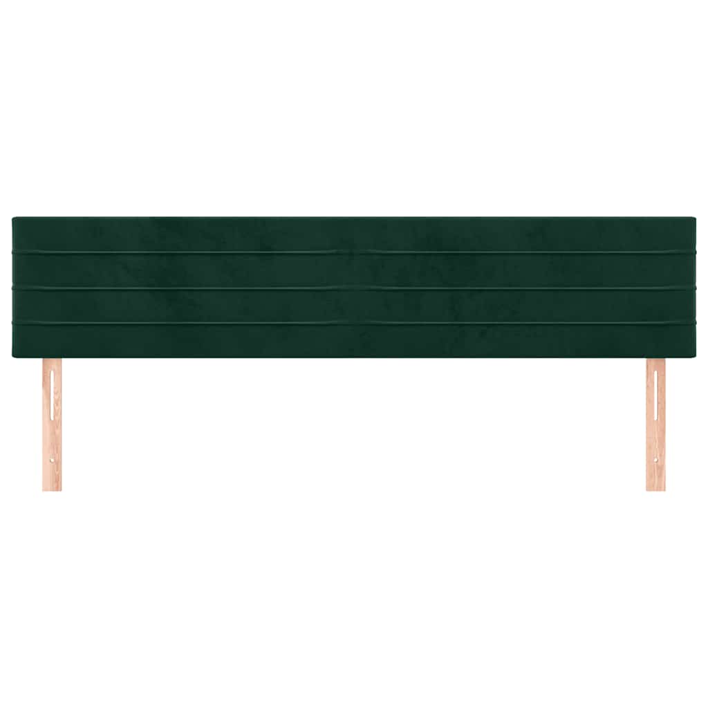 sengegavle 180x5x78/88 cm fløjl mørkegrøn