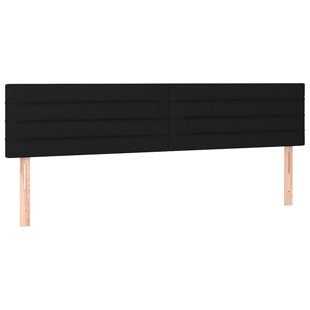 sengegavle 200x5x78/88 cm stof sort