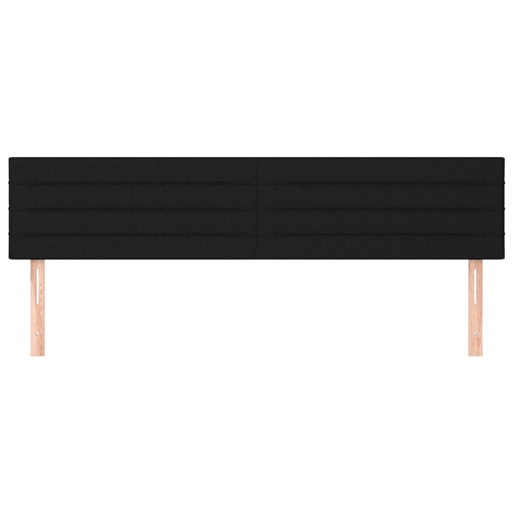 sengegavle 200x5x78/88 cm stof sort