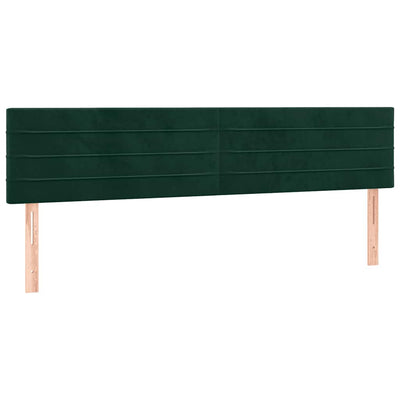 sengegavle 200x5x78/88 cm fløjl mørkegrøn
