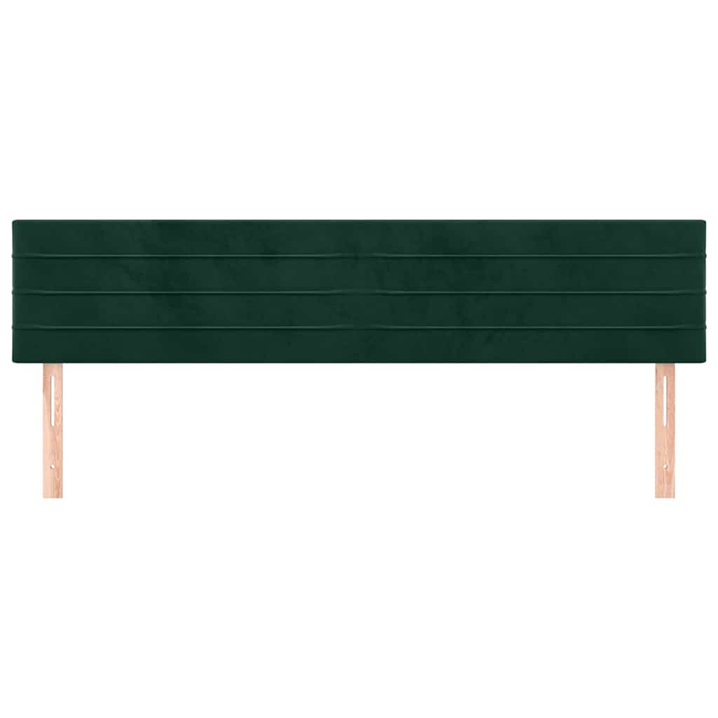 sengegavle 200x5x78/88 cm fløjl mørkegrøn