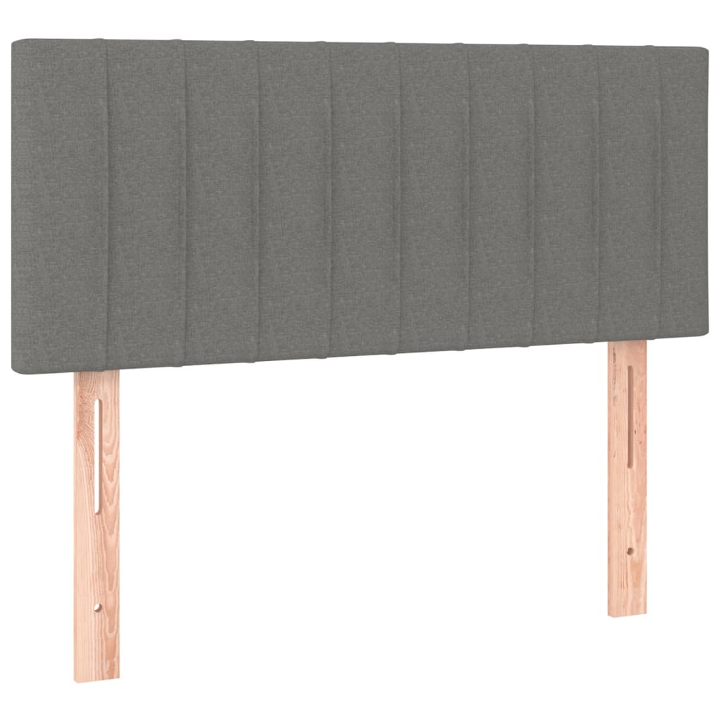 sengegavl 80x5x78/88 cm stof mørkegrå