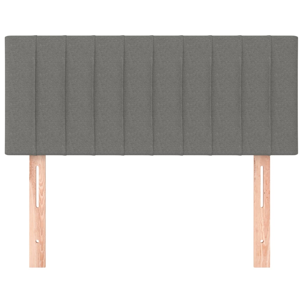 sengegavl 90x5x78/88 cm stof mørkegrå