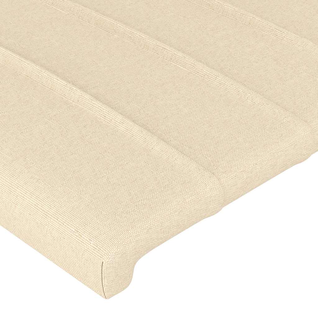 sengegavl 90x5x78/88 cm stof cremefarvet