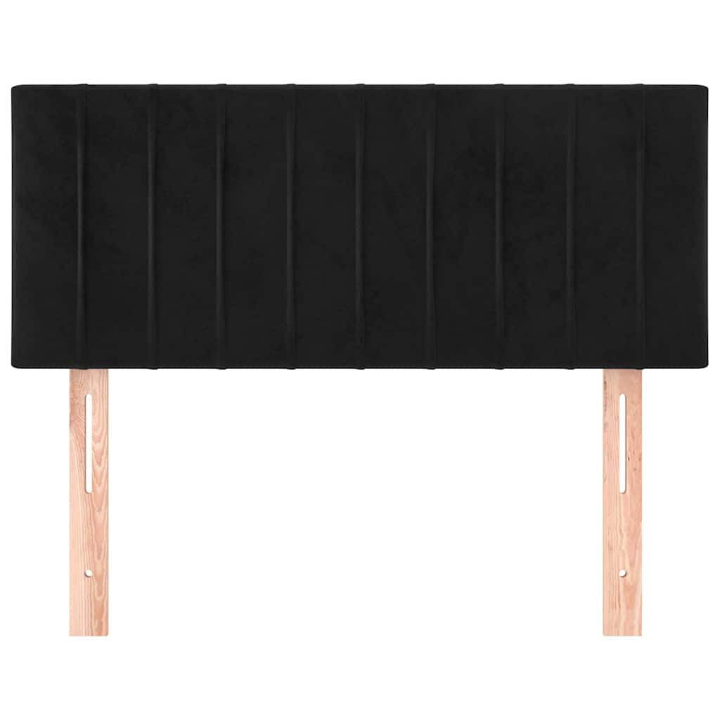 sengegavl 90x5x78/88 cm fløjl sort