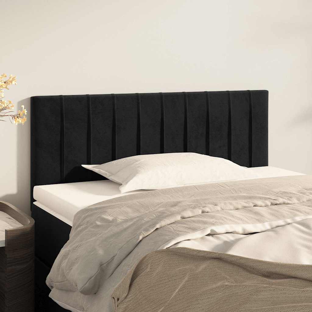 sengegavl 90x5x78/88 cm fløjl sort
