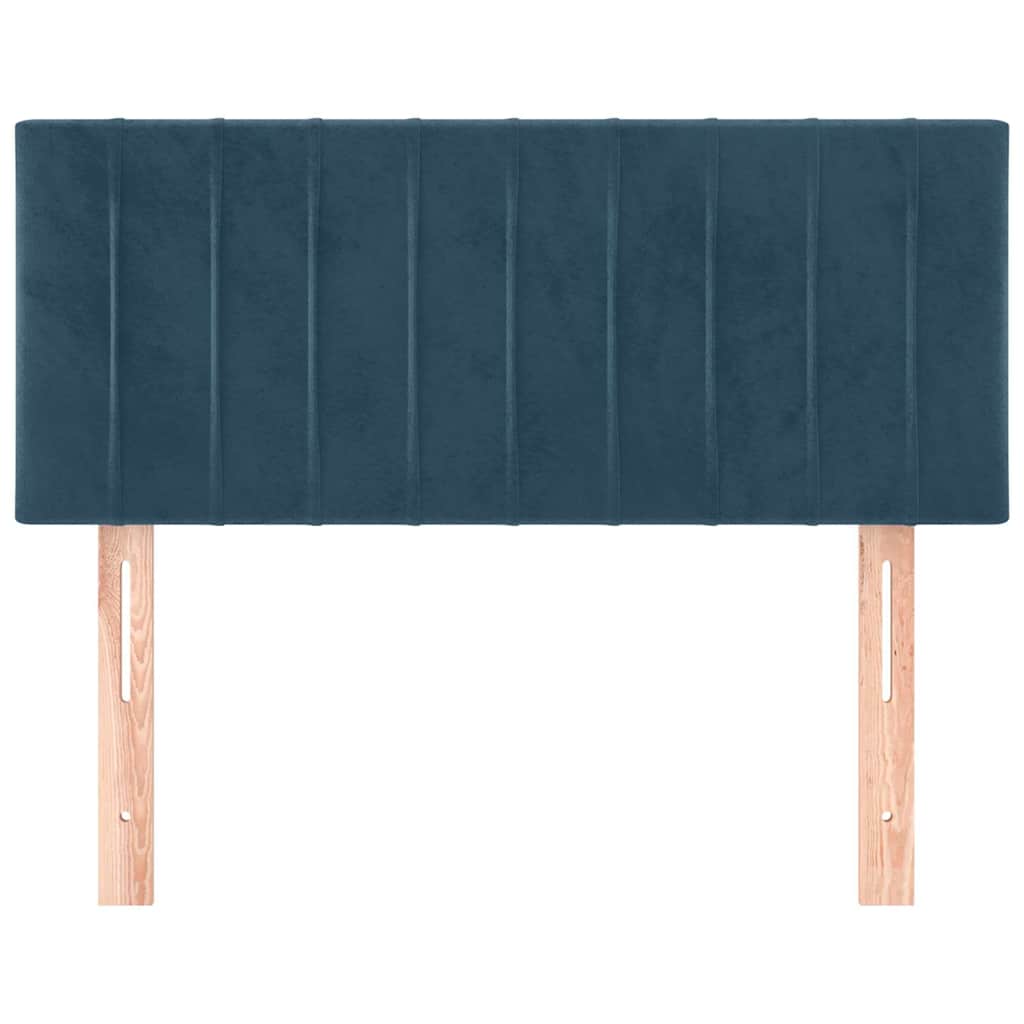 sengegavl 90x5x78/88 cm fløjl mørkeblå