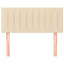 sengegavl 100x5x78/88 cm stof cremefarvet