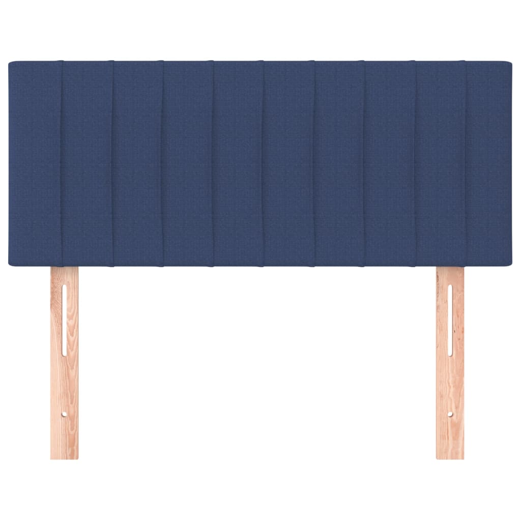 sengegavl 100x5x78/88 cm stof blå