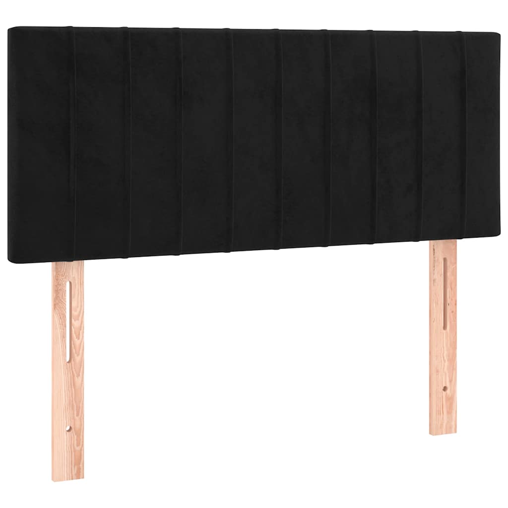 sengegavl 100x5x78/88 cm fløjl sort