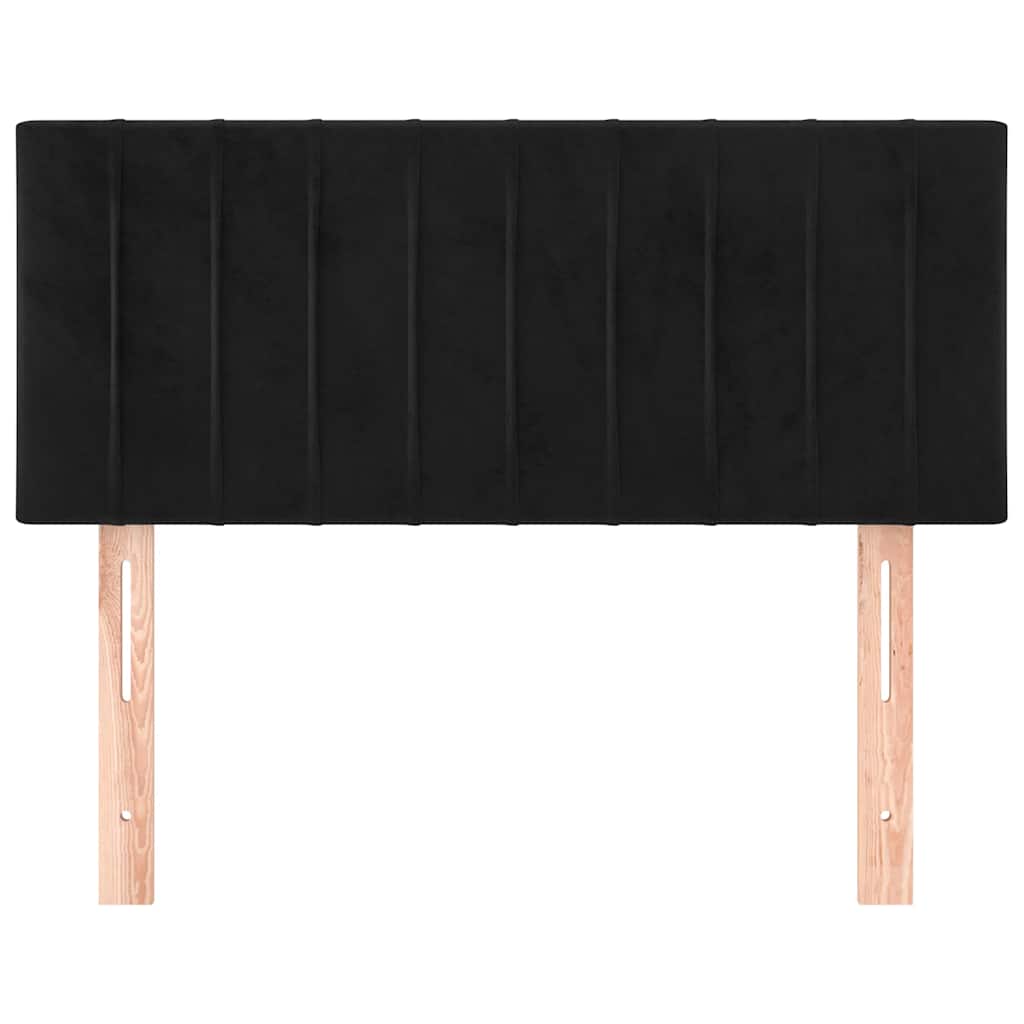 sengegavl 100x5x78/88 cm fløjl sort