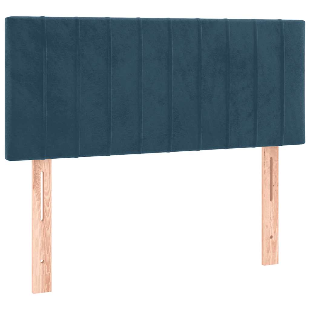 sengegavl 100x5x78/88 cm fløjl mørkeblå