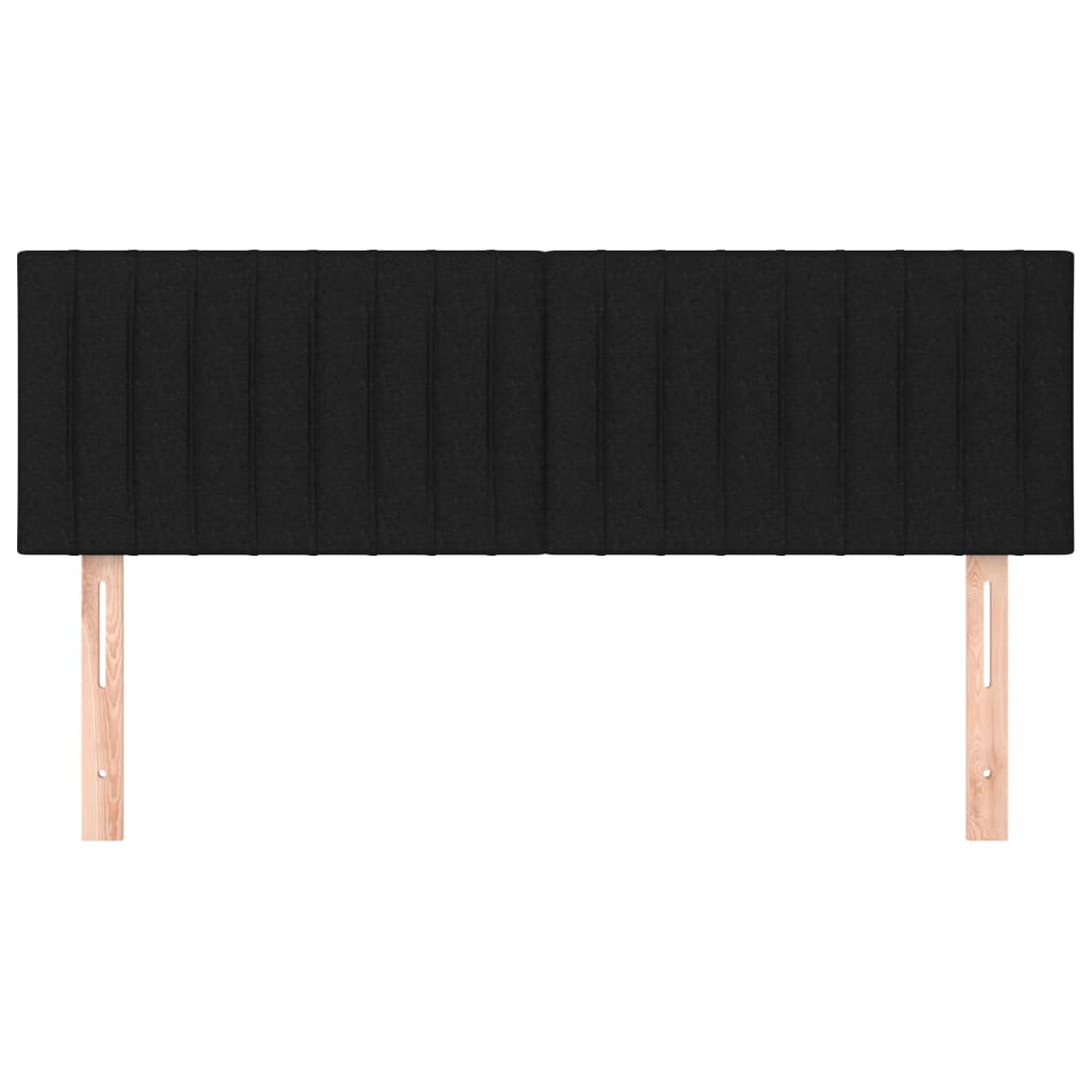 sengegavle 144x5x78/88 cm stof sort