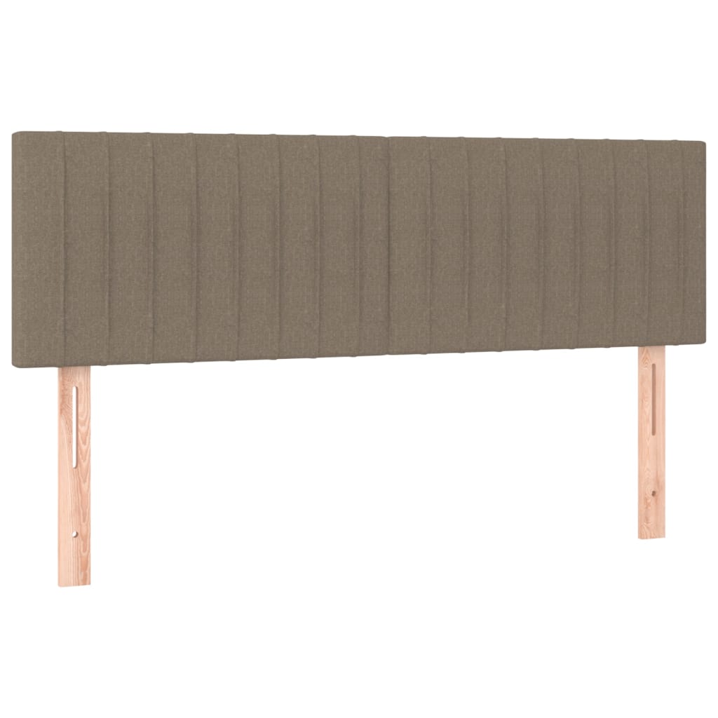 sengegavle 144x5x78/88 cm stof gråbrun
