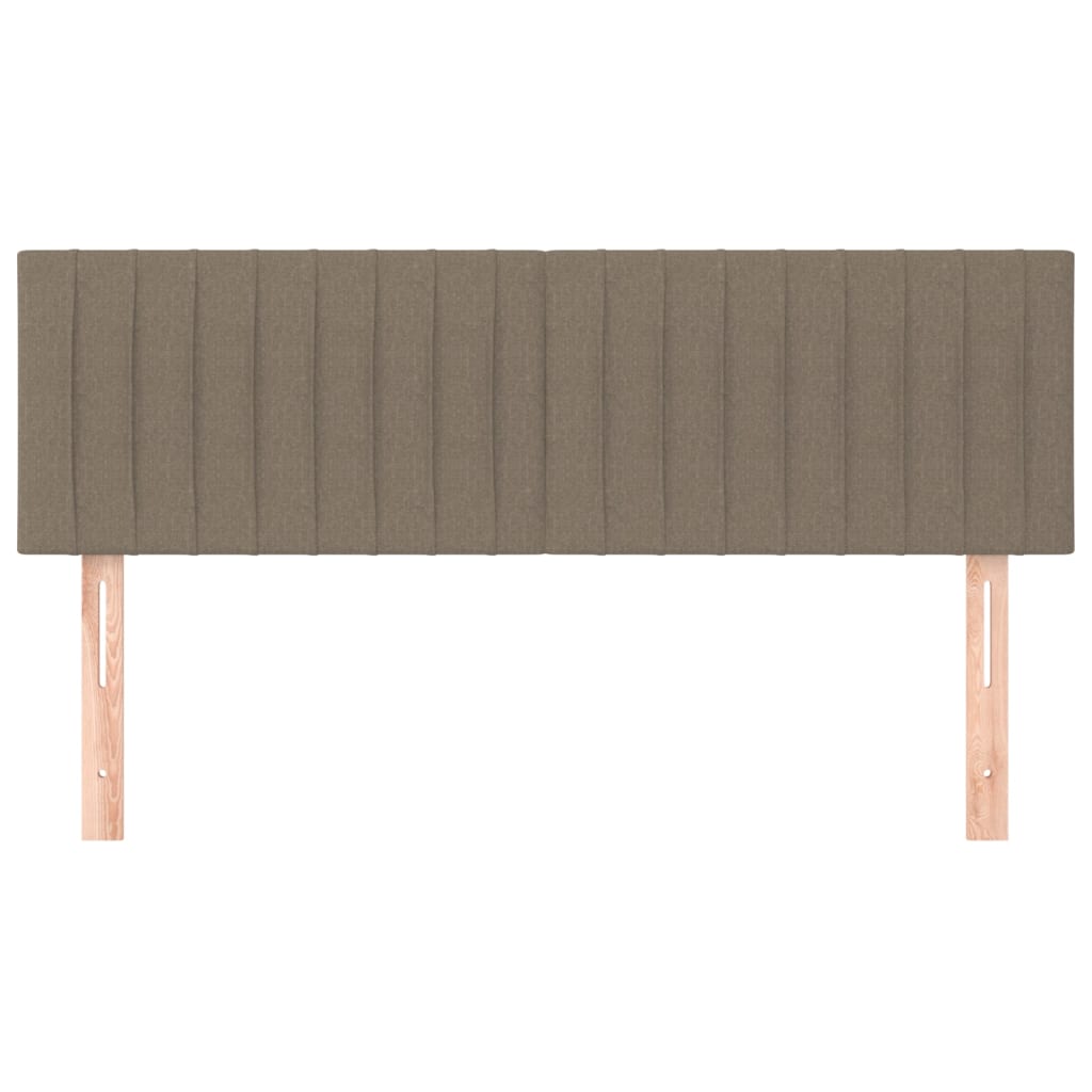 sengegavle 144x5x78/88 cm stof gråbrun