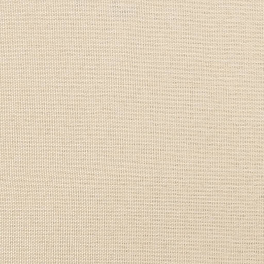 sengegavle 144x5x78/88 cm stof cremefarvet