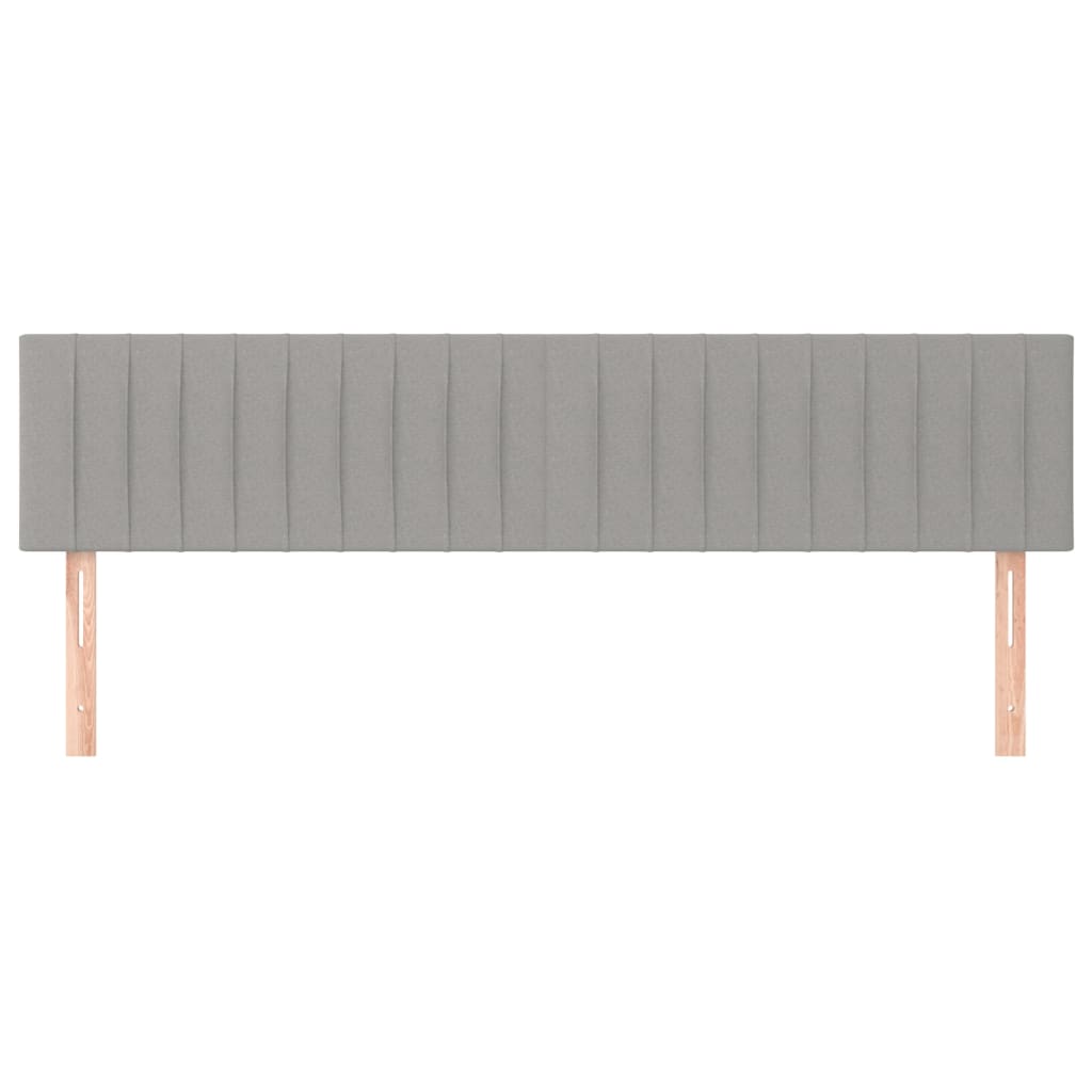 sengegavle 160x5x78/88 cm stof lysegrå